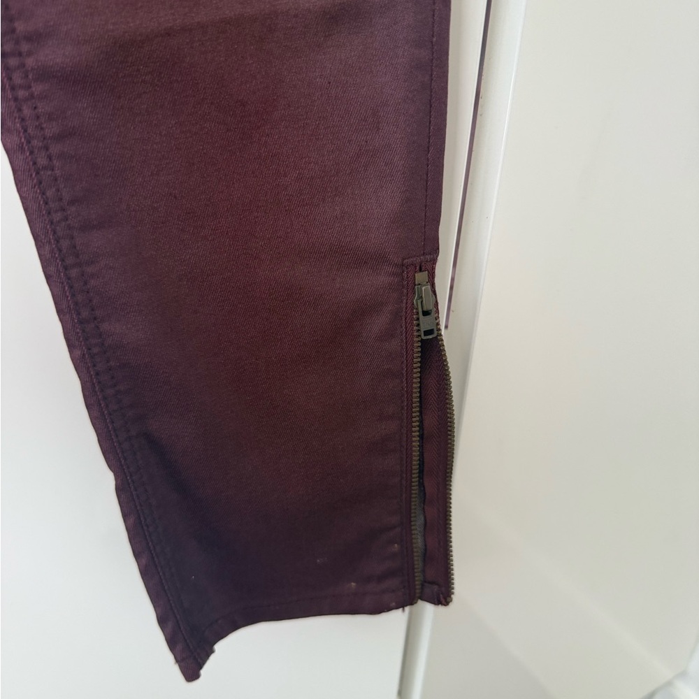 H&M Dark Red Skinny Ankle Pants
